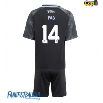 Aston Villa Pau Torres #14 Echipament de Fotbal Replică 2025-26 Copii Deplasare (+ Șorturi)
